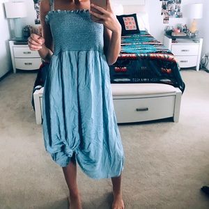 Midi blue jean dress